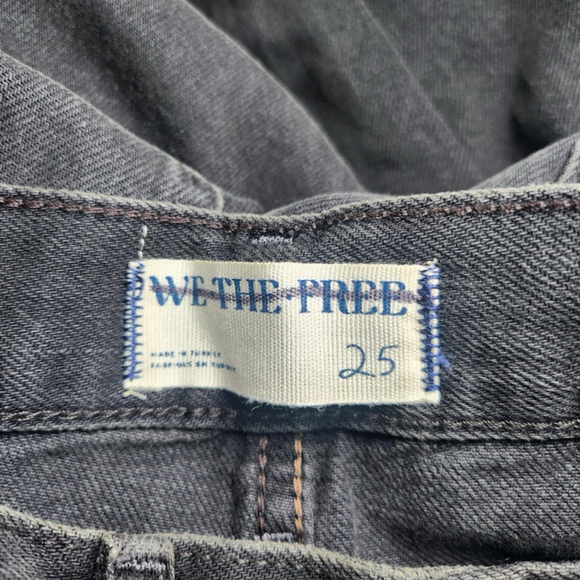 Free People We The Free Womens Ripple Wide Leg Cropped Pieced Jeans Size 25 - Picture 11 of 12